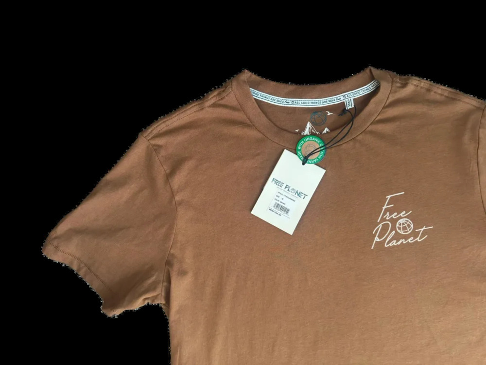 Free Planet National Park Graphic T-Shirt Brown